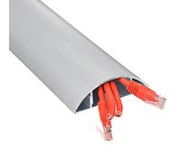 Aluminum Alloy Threshold Strip Self-Adhesive Floor Wire Cover Door Transition Bar Cable Protector Secure Wires Cable Cover, Adhesive Wire Duct Floor Wire Cover for Home Office 50/80/100/120/140/150cm