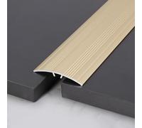 Aluminum Alloy Transition Strip for Carpeted Floors 5mm Height Rounded Edge 90cm Length 50mm Width Champagne Color Pack of 18 -Flooring Solution