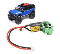 Aluminum Alloy Transmission Gear Box with 66T Brushed Motor for Axial SCX24 1/24 RC Car Sealed Off Road Upgrade Parts (Green)