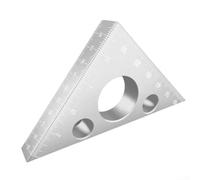 Aluminum Alloy Triangle Ruler, Dual Scale Metric and