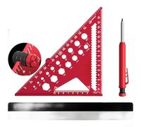 Aluminum Alloy Triangle Ruler for Measuring and Marking Angles in Carpentry and Welding with 45 and 90 Degree Calibration (C)