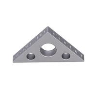 Aluminum Alloy Triangle Ruler,Imperial and Metric Scales Isosceles Right Triangular High Precision