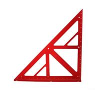 Aluminum Alloy Triangle Square Ruler 12 Inch with Metric and for Imperial Scales for Accurate 90 and 45 Degree Measurements, Red Color