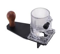 Aluminum Alloy Trimmer Base, Transparent Woodworking Router Base with Cam Lock, 65mm Trimming Machine Protective Cover for Precision Routing and Trimming