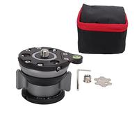 Aluminum Alloy Tripod Leveling Base with Bubble Level, Precision Camera Leveler for DSLR, 1/4 and 3/8 Inch Thread Mount, Panoramic Head Compatible Platform