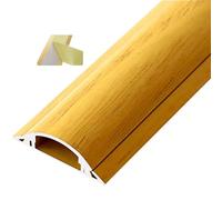 Aluminum Alloy Trunking, Half Round Cable Cover/Self-Adhesive Cable Management Raceway for Doorway Living Room Prevent Cable Trips & Protect Wires, 1m/3.3ft Length ( Size : Yellow-NO.4-W-40mm(1-57/100