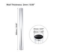 Aluminum Alloy Tube Straight Intercooler Pipe Air Intake Tube OD 51mm 57mm 63mm Length 500mm 120mm For Car Accessary Automotive Air Intake Pipe(51mm OD-500mm L)