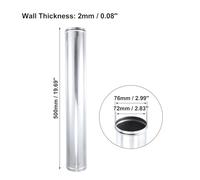 Aluminum Alloy Tube Straight Intercooler Pipe Air Intake Tube OD 51mm 57mm 63mm Length 500mm 120mm For Car Accessary Automotive Air Intake Pipe(76mm OD-500mm L)