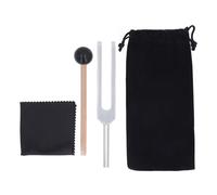 Aluminum Alloy Tuning Fork 528Hz Set Silicone Hammer Cleaning Cloth for Healing Meditation