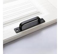 Aluminum Alloy U-Shaped Handle Designed for Sliding Doors Wardrobes Cabinets and Drawers with Dependable Performance and Clean Visual Language (147mm Black)