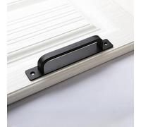 Aluminum Alloy U-Shaped Handle Designed for Sliding Doors Wardrobes Cabinets and Drawers with Dependable Performance and Clean Visual Language (180mm Black)