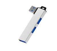 Aluminum Alloy USB3.0 Hubs Expander with 3USB Port for Window, and Androids Devices Stable Data Transfer
