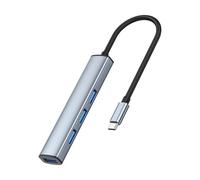 Aluminum Alloy USB3.0 Type C Hubs 4Port Fast 5Gbps Data Transfer Plug and Play for Keyboards Portable Multiple Port USB Hubs