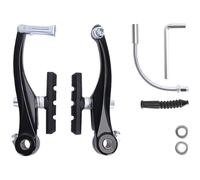 Aluminum Alloy V Brake Calipers for Mountain Bikes, Folding Bikes - Compatible with M6 Screw V-Brake Models, Enhanced Braking Power, Wet Weather Performance, Adjustable Spring Tension, Black/Silver