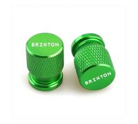 Aluminum alloy valve core cap For BRIXTON Cromwell 125 250 1200 Crossfire 500 Storr Sunray Accessories CNC Aluminum Wheel 1 Pair Tyre Valve Cap(Green)