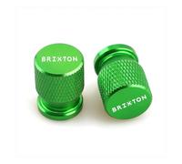 Aluminum alloy valve core cap For BRIXTON Cromwell 125 250 1200 Crossfire 500 Storr Sunray Accessories CNC Aluminum Wheel 1 Pair Tyre Valve Cap(Green)