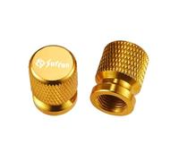 Aluminum alloy valve core cap For Sur Ron Surron 48T 52T 54T 58T 64T Light Bee X S2Pcs Motorcycle Accessories Tire Valve Air Port Stem Cover Caps(Yellow)