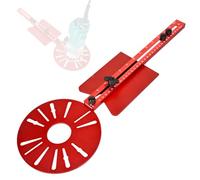Aluminum Alloy Versatile Router Bit Rack Trimmer Bracket with Adjustable Radius Multi Model Compatibility for Straight Slotting Edges Trimming Circular Fluting Round Slot Milling Woodworking Tool Stan