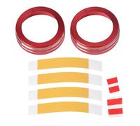 Aluminum Alloy Volume Knob Covers Switch Trim Compatible with Explorer 2020-2025, Scratch Resistant Interior Decoration, Easy Install, Orange(RED)