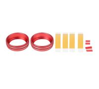 Aluminum Alloy Volume Knob Covers Switch Trim for Ford For Explorer Model Years 2020 to 2025 Protects Original Control Knobs (Red)
