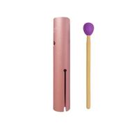 Aluminum Alloy Wah Wah Tube Portable Music Instrument for Band Accompaniment Guiro Shaker Tone Percussion Educational Rhythm Tool- pink