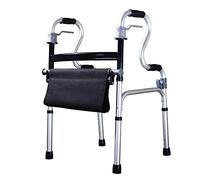 Aluminum Alloy Walker, Foldable Adjustable Anti-Skid Pulley, for The Elderly Walker, with Wheels, Maximum Load 180Kg,A-A