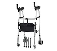 Aluminum Alloy Walking e with Armrest rt Pad for The Disabled - Height Adjustable Stands Walking Aid for Lower Limb Training