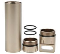 Aluminum Alloy Waterproof Drug Case Outdoor Survival Storage Container Dry Bottle Lightweight Durable Portable Pill Holder for Camping Hiking Travel Emergency Kit (Sand)