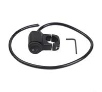 Aluminum Alloy Waterproof Motorcycle Handlebar Switch for Headlight & Auxiliary Lights, 12-60V 10A 220W, 2-Wire On/Off with Lock, 60cm Cable, Fits(Black)