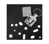 Aluminum Alloy Waterproof Sealed Bin Pill Separator Pill Cutter Doubles As A Pill Box Easy To Carry EDC