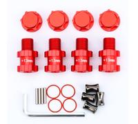 Aluminum Alloy Wheel Hex 13mm Extended Hub Drive 14-17mm for Arrma 1/10 Typhon 3S Big Rock Senton Vortek Granite Upgrade Parts (Red)