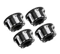 Aluminum Alloy Wheel Hex Nuts, 4pcs M4 Carving Hexagonal Nuts Rc Hub Nut Hexagonal Nuts RC Model Car Trucks Off Road Car Upgraded Parts for HSP D3 D4 1/10 RC Car, Black
