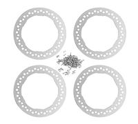 Aluminum Alloy Wheel Outer Beadlock Rings Replacement for Traxxas 1/10 RC Car (Silver)