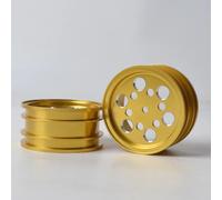 Aluminum Alloy Wheels Hub Set for Tamiya Super Hot Shot Super Sabre Big Wig Boomerang Buggy Chassis(Gold-B)