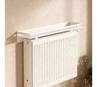 Aluminum Alloy White Radiator Shelf Bracket Cover No Drilling Installation Easy 10-Second Setup 60-Inch Length Perfect for Home Decor and Space Saving