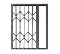 Aluminum Alloy Window guardrails, Child Safety, Anti-Theft Aluminum Alloy Folding Telescopic Window guardrails with Locks and Silent Pulleys. Multi Scene(Grey,Wxh 105x120cm)