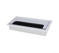 Aluminum Alloy Wire Cover for Desks to Keep Cables Tidy and Accessible (Silver 80mm*160mm)