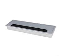 Aluminum Alloy Wire Cover for Desks to Keep Cables Tidy and Accessible (Silver 80mm*280mm)