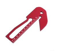 Aluminum Alloy Woodworking Center Finder Square Scribe with 45° and 90° Angle Measuring Capability, Compact 140x60x30mm Carpenter Ruler for Precise