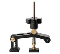 Aluminum Alloy Woodworking Clamp with Brass Insert, Adjustable T-Track Hold Down for Router Table, Non-Slip CNC Machined Vise Fixture, 3 or 5 Step Settings up to 10cm Height(A)