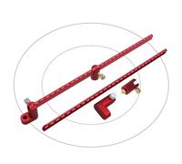 Aluminum Alloy Woodworking Scribing Circle Ruler, Compass Scriber, Fixed-Point Marking Gauge, 300 MM Adjustable Circle Marking Tool