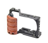 Aluminum Alloy ZV-E10 Camera Cage Rig Stabilizer Wood Handle For ZV-E10 Vlog Cold Shoe Fittings Video For Filming Vlogging
