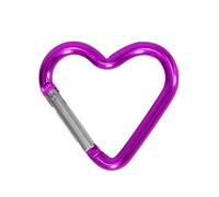 Aluminum Alloys Keychain Clip Light Weight Heart Shape Keychain Clip Heavy Duty Carabiner For Outdoor Traveling Portable Spring Snap Hook Enduring Carabiner