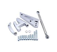 Aluminum Alternator Bracket Kit Polished Compatible for Chevy SBC 350 Short Water Pump SWP Black