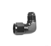 Aluminum AN4 Swivel Adapter 90 Degree Leak-Proof Design | Aluminum alloy build, wear-resistant, non-deformation, 90-degree turn, black finish