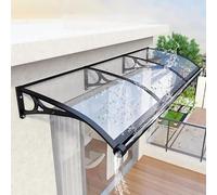 Aluminum and Polycarbonate Door Canopy 100x200cm/39x78.7in Weather-Resistant Entrance Awning Front Door Overhang Porch Cover Outdoor Protection from Extreme Weather