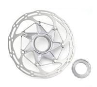 Aluminum and Stainless Steel Centerlock Disc Designed for Consistent Torque Transfer and Minimal Runout in Real World Use (grey 160mm)