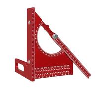 Aluminum Angle Ruler - Multi Angle Carpenter Protractor Tool | Non Slip Measuring Gauge for Woodworking, Precision Marking in Workshop, Frame Design