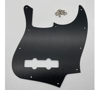 Aluminum Anodized 10 Hole 4 String Jazz J Bass Pickguard Black Metal JB Control Plate for 4 String Fender American Standard JB Bass Modern Style Bass Guitar