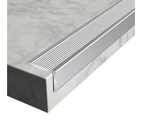 Aluminum Anti-Slip Stair Edge Profile 50x30mm 100cm Silver Step Tread Protector Durable L-Shape Stair Nosings for Enhanced Safety in Home & Office